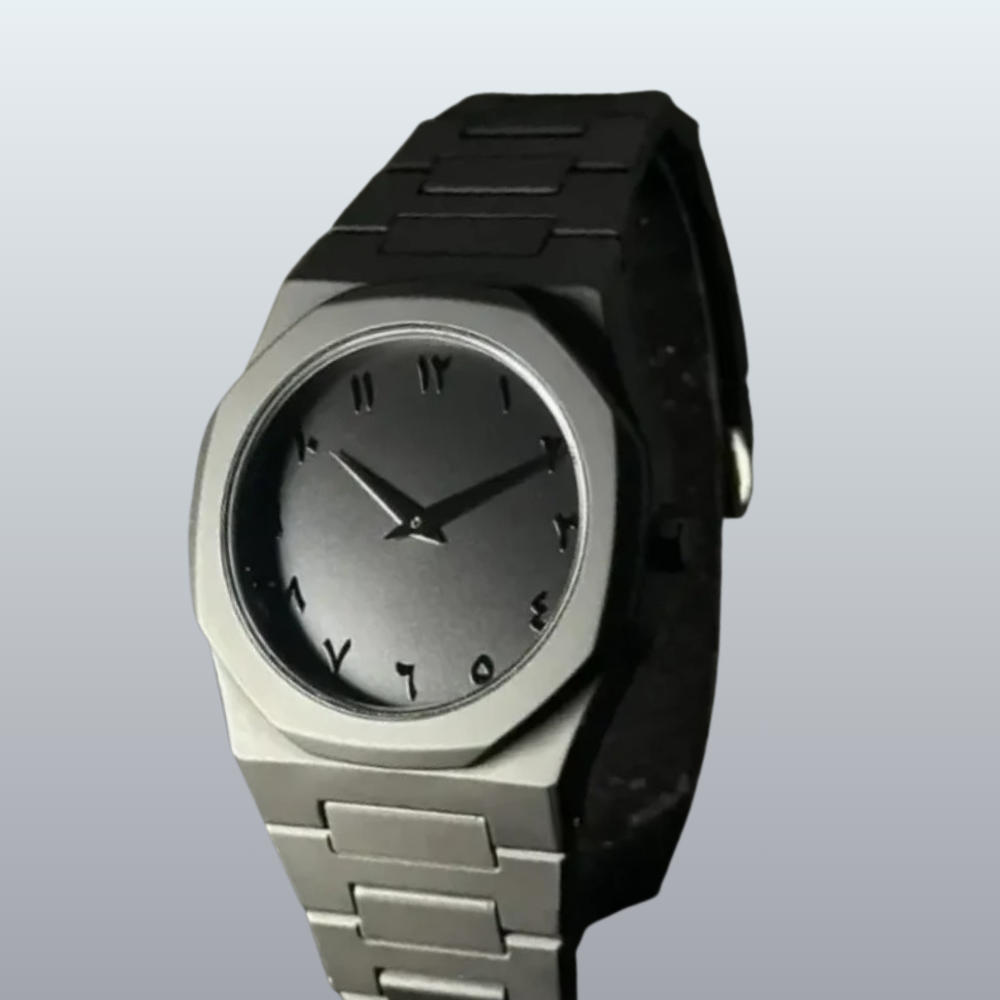 Black Aura Arabic Dial Watch