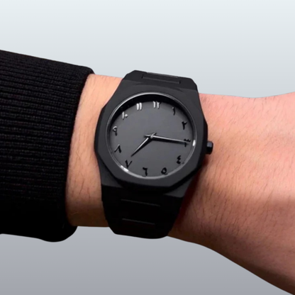 Black Aura Arabic Dial Watch