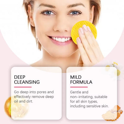 Turmeric Kojic Acid Face Pads 40 Brightening & Cleansing Discs for Dark Spots and Even Skin Tone